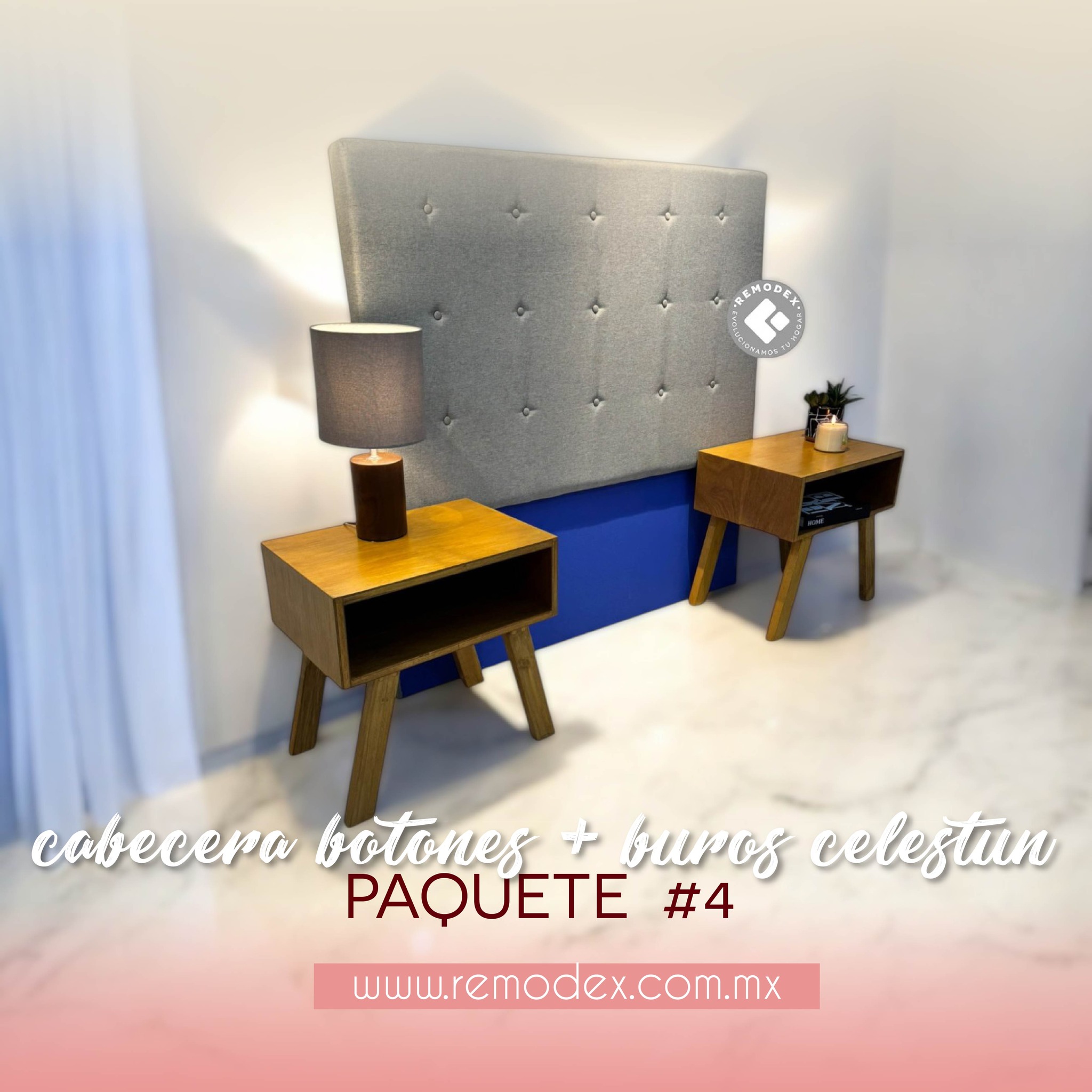 CABECERA COSTURAS QUEEN/PAR BUROS CELESTUN