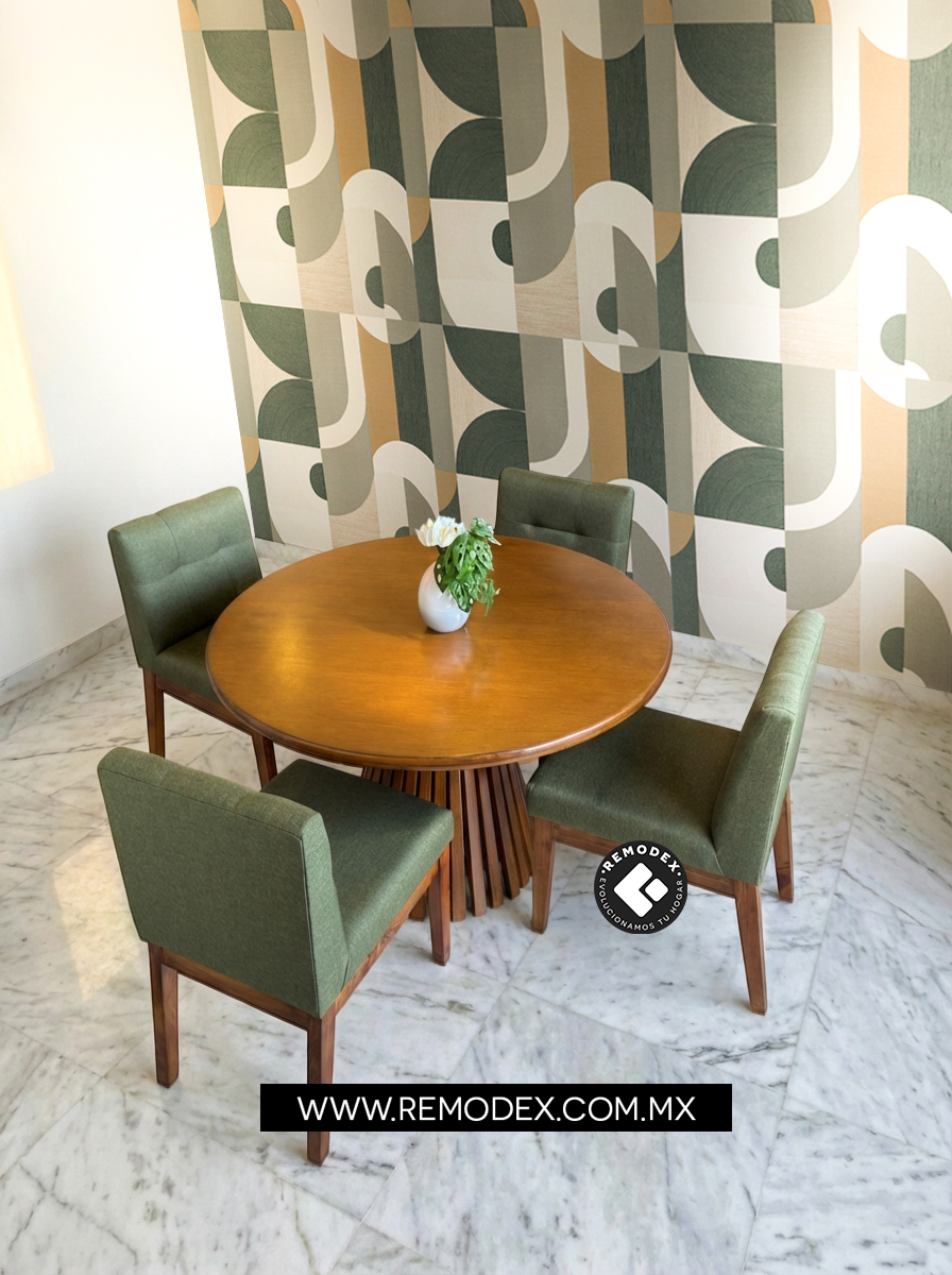 COMEDOR 4P CIRCULAR OLIVIA /TOKIO