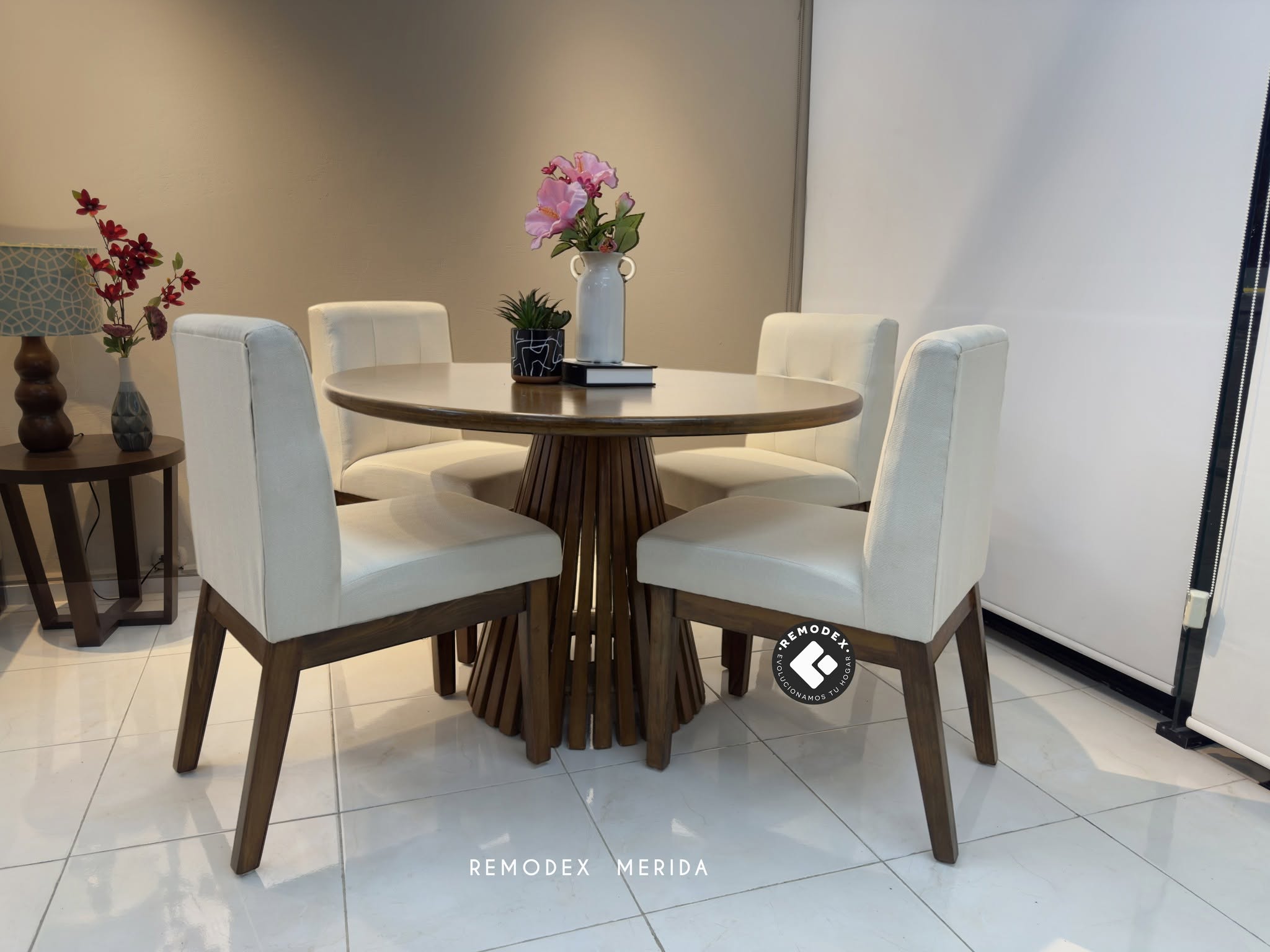COMEDOR 4P CIRCULAR TOKIO/OLIVIA