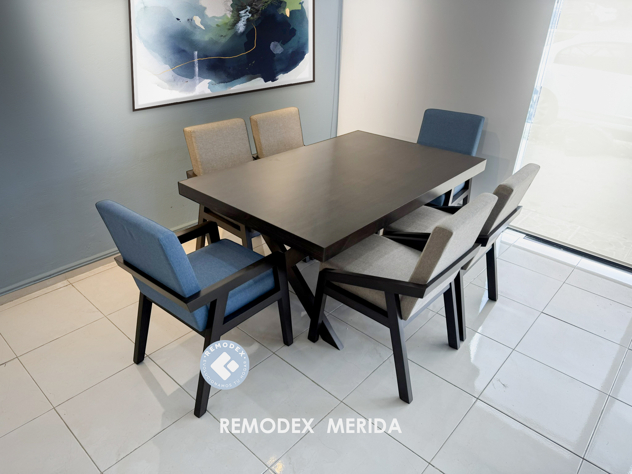COMEDOR 6P MESA CRUZ/ SILLAS ALEJANDRA