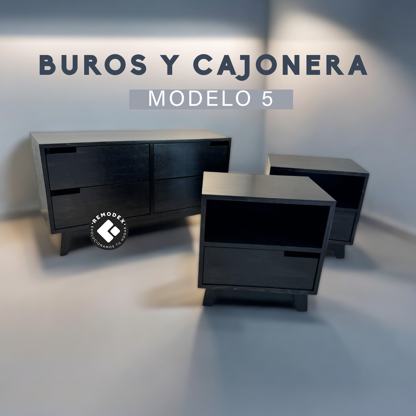 PAQUETE CAJONERA + PAR DE BUROS MOD. 5