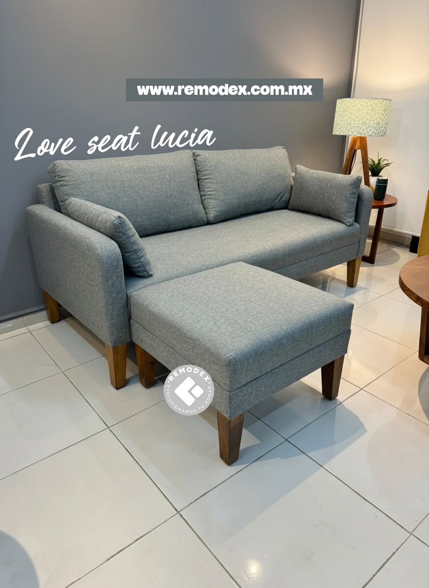 PAQUETE LOVE SEAT LUCIA Y TABURETE