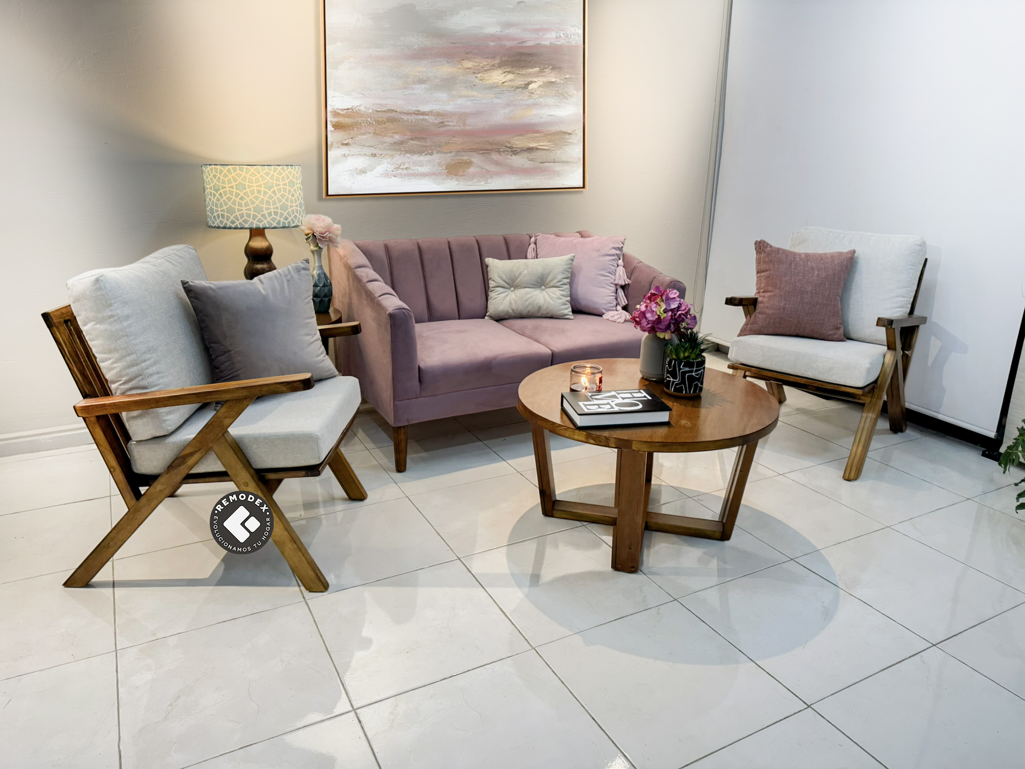 PAQUETE LOVE SEAT MAR + 2 SILLETAS CALGARY