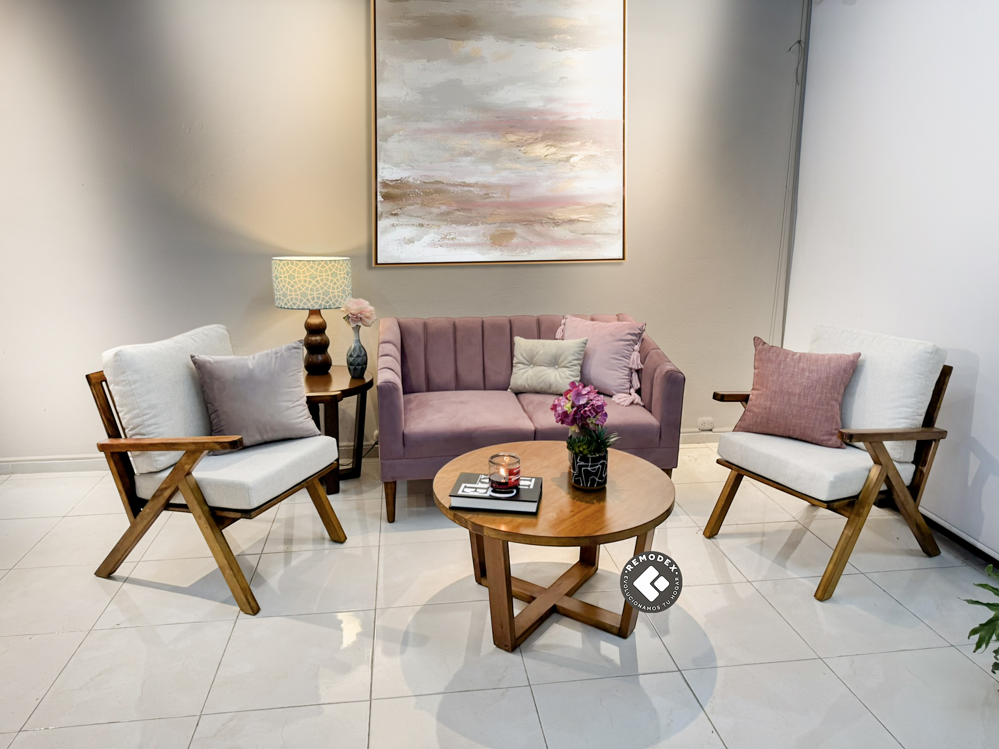 PAQUETE LOVE SEAT MAR + 2 SILLETAS CALGARY
