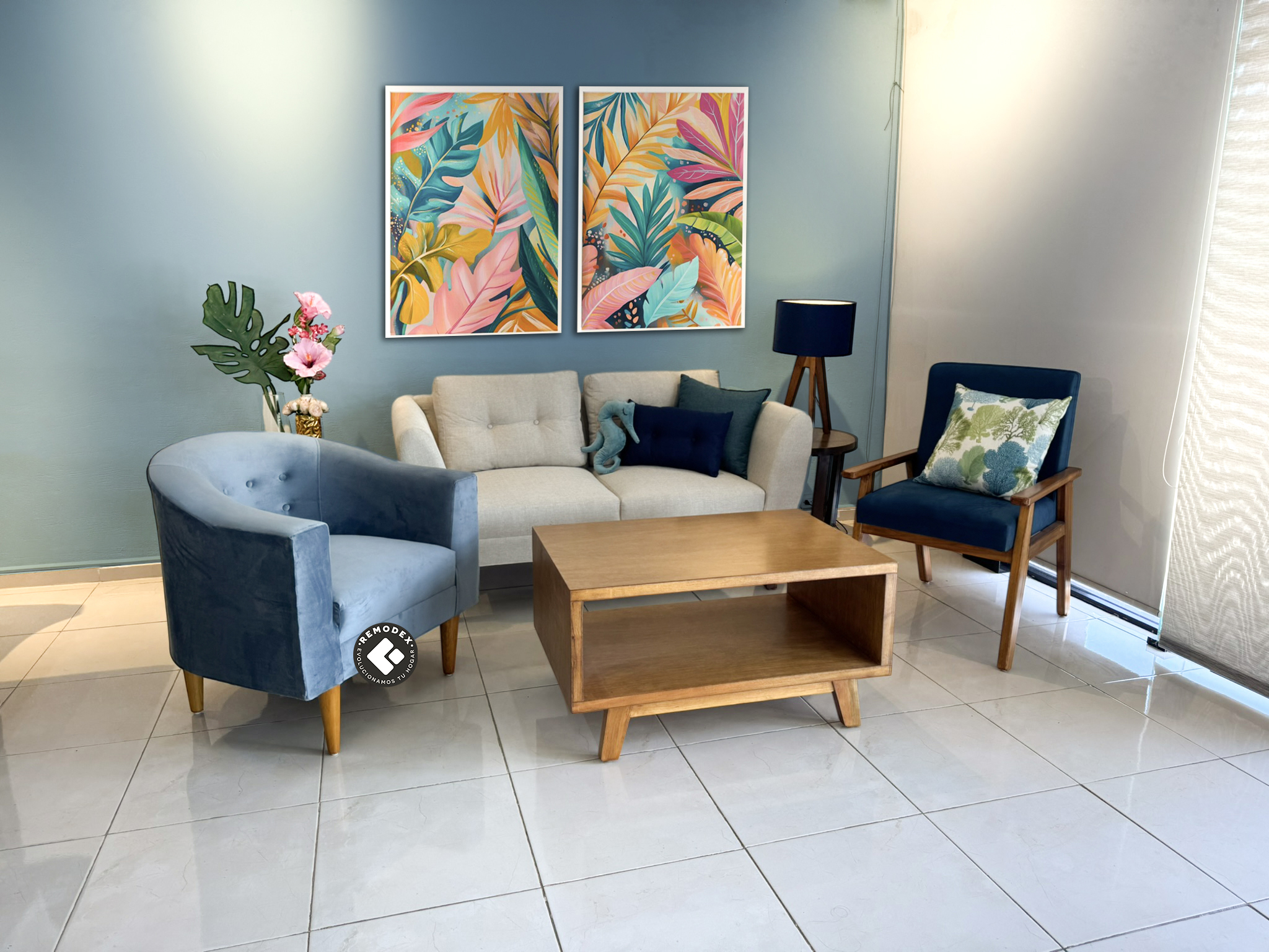 PAQUETE LOVE SEAT OVAL + SILLETA TIFFANY + SILLETA CH