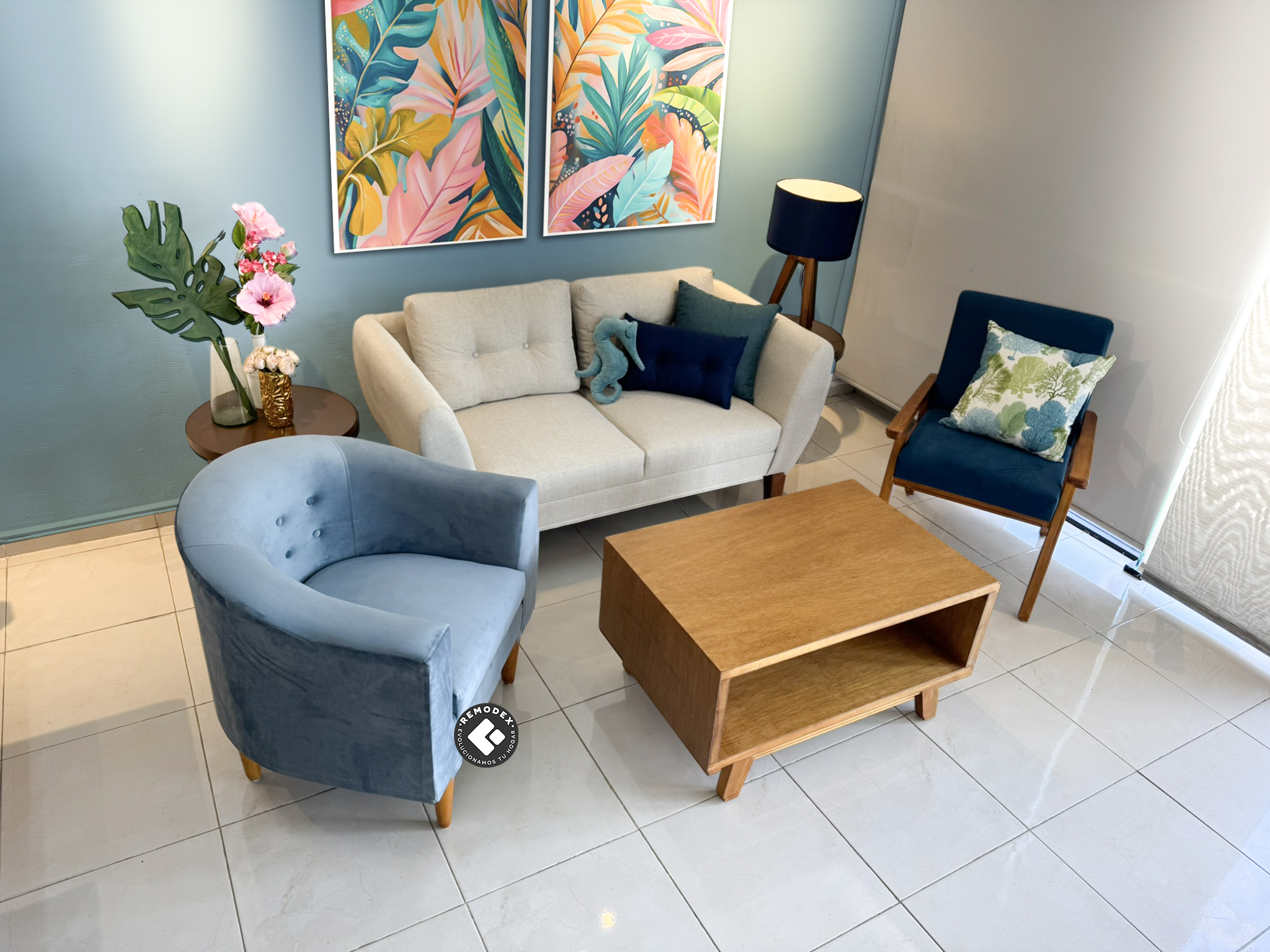 PAQUETE LOVE SEAT OVAL + SILLETA TIFFANY + SILLETA CH