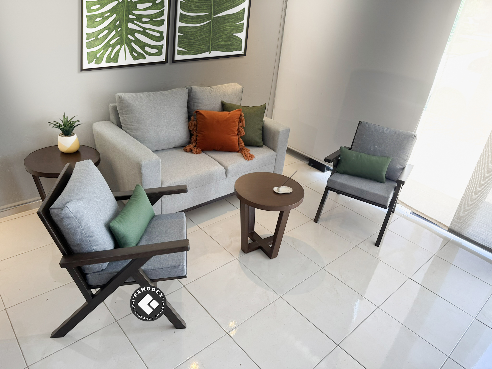 PAQUETE LOVE SEAT SOFÍA + 2 SILLETAS CALGARY