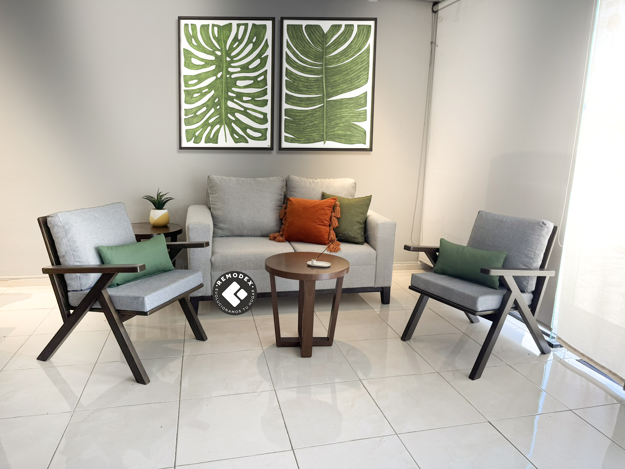 PAQUETE LOVE SEAT SOFÍA + 2 SILLETAS CALGARY