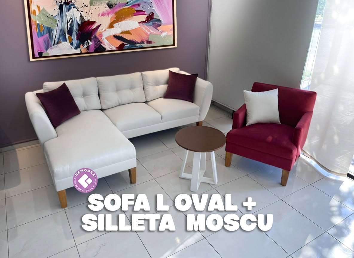 PAQUETE SALA SOFÁ L OVAL/MOSCU